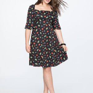 square neck fit and flare dress eloquii